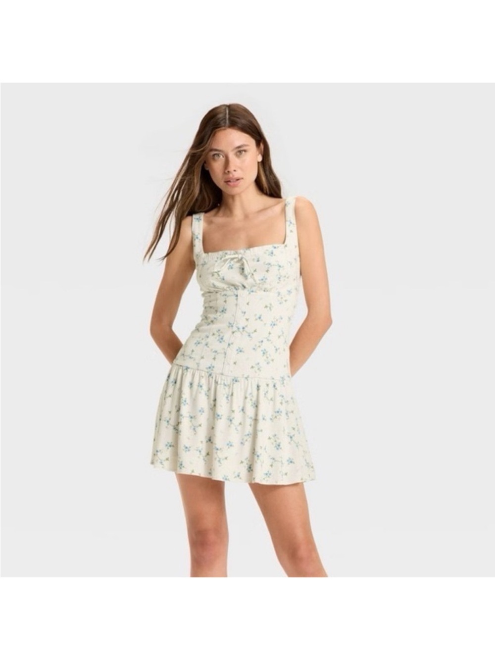 NWT Wild Fable M baby doll coquette milk made shabby Basque Empire Waist Dress